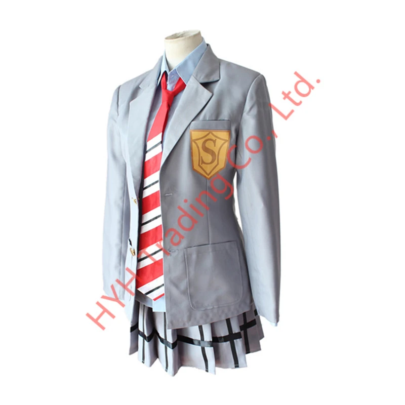 Костюм для косплея Каори миядзоно Your Lie в апреле костюм униформа на Хэллоуин