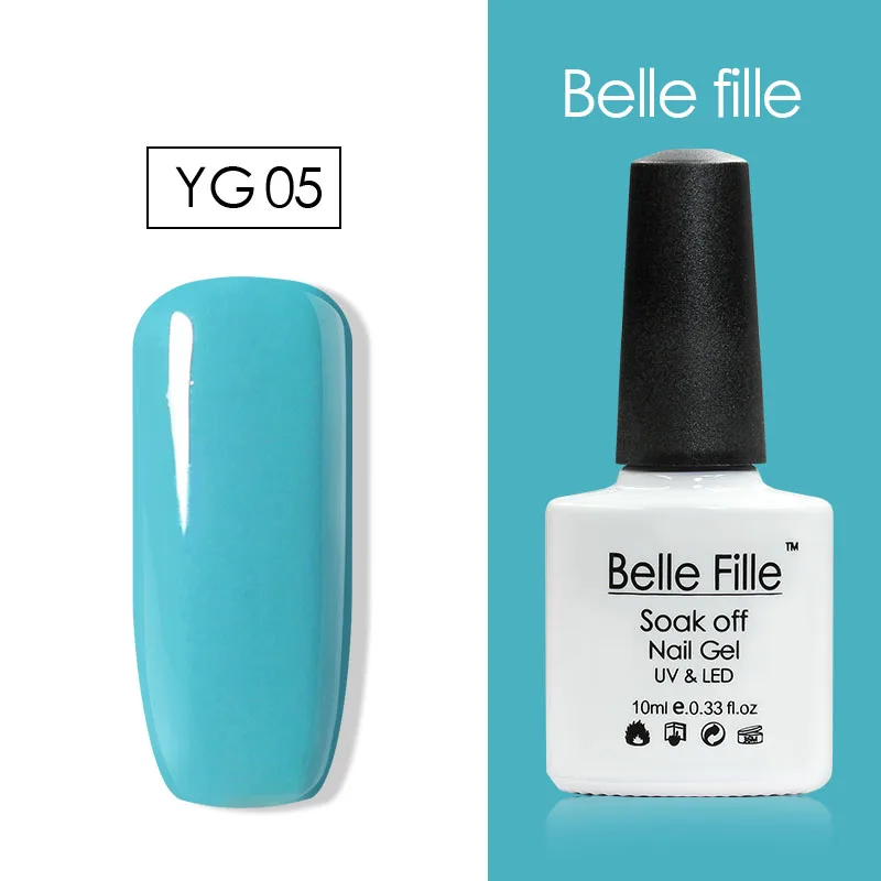 Belle Fille 10 мл неоновый цвет УФ светодиодный светильник Гель лак для ногтей сделай