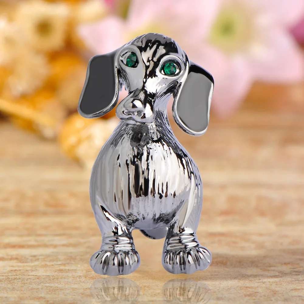 Funmor Милая брошь для девочек и мальчиков с собачкой черный пистолет цветные