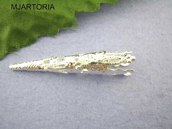 Горячие 2x60 шт посеребренные филигранные прокладки шарики для ногтей 9*40 мм (более