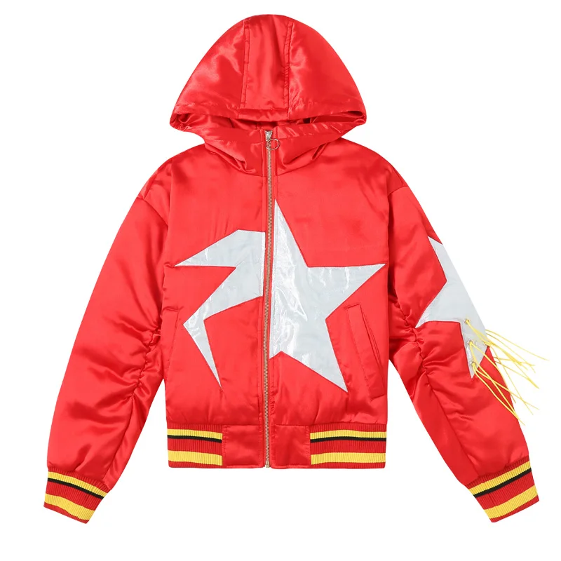 Зимняя женская новая теплая пуховая куртка с длинным рукавом и капюшоном модная