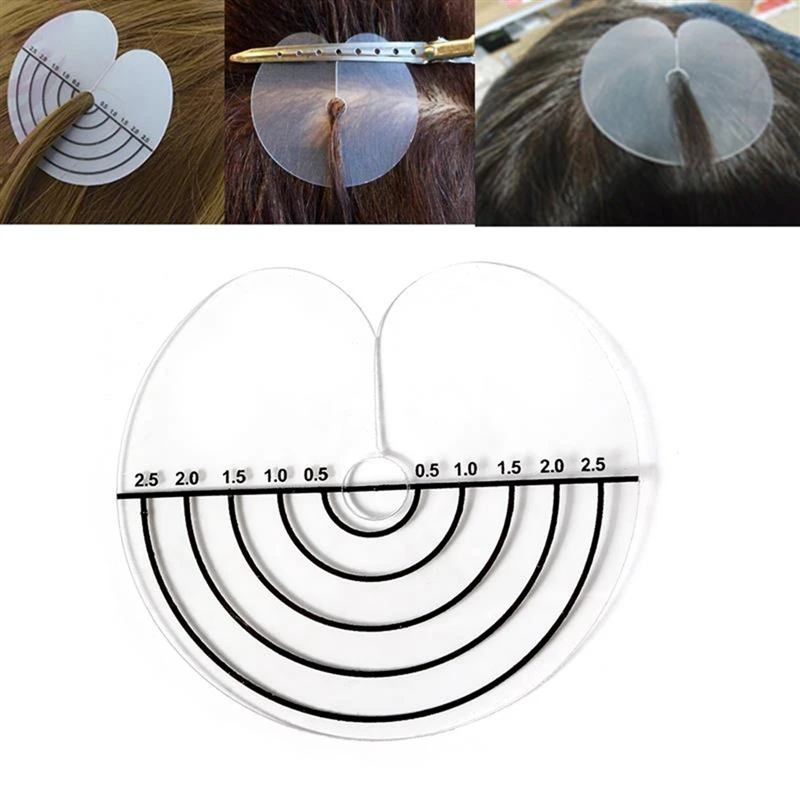 

50pcs Round Hair Heat Protector Shields Heat Sheet Protector Shield Scale Mark Tip Hair Connectors Extensions Styling Tools Hot