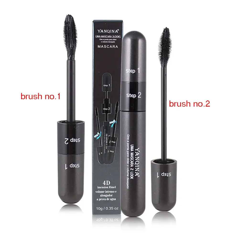 Тушь для ресниц 4D с шелковыми волокнами водостойкая Удлиняющая густая Черная