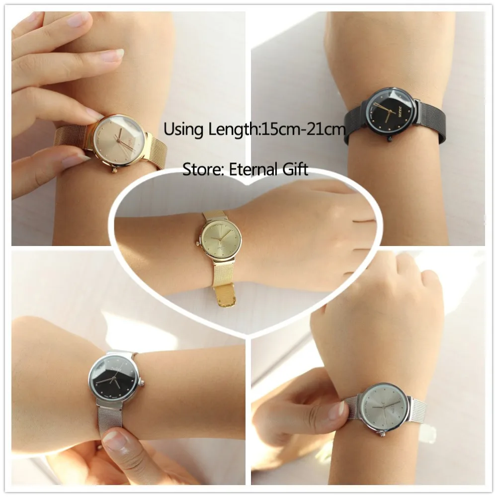 Thin Lady Women's Watch Japan Quartz Hours Clock Top Fine Fashion Dress Business Bracelet Stainless Steel Lover's Girl Gift Box |