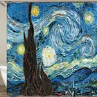 Крашеная занавеска для душа с крючками, Тканевая 3d занавеска для ванной комнаты из Библии, s Водонепроницаемая занавеска для ванной, занавеска для ванны или коврик