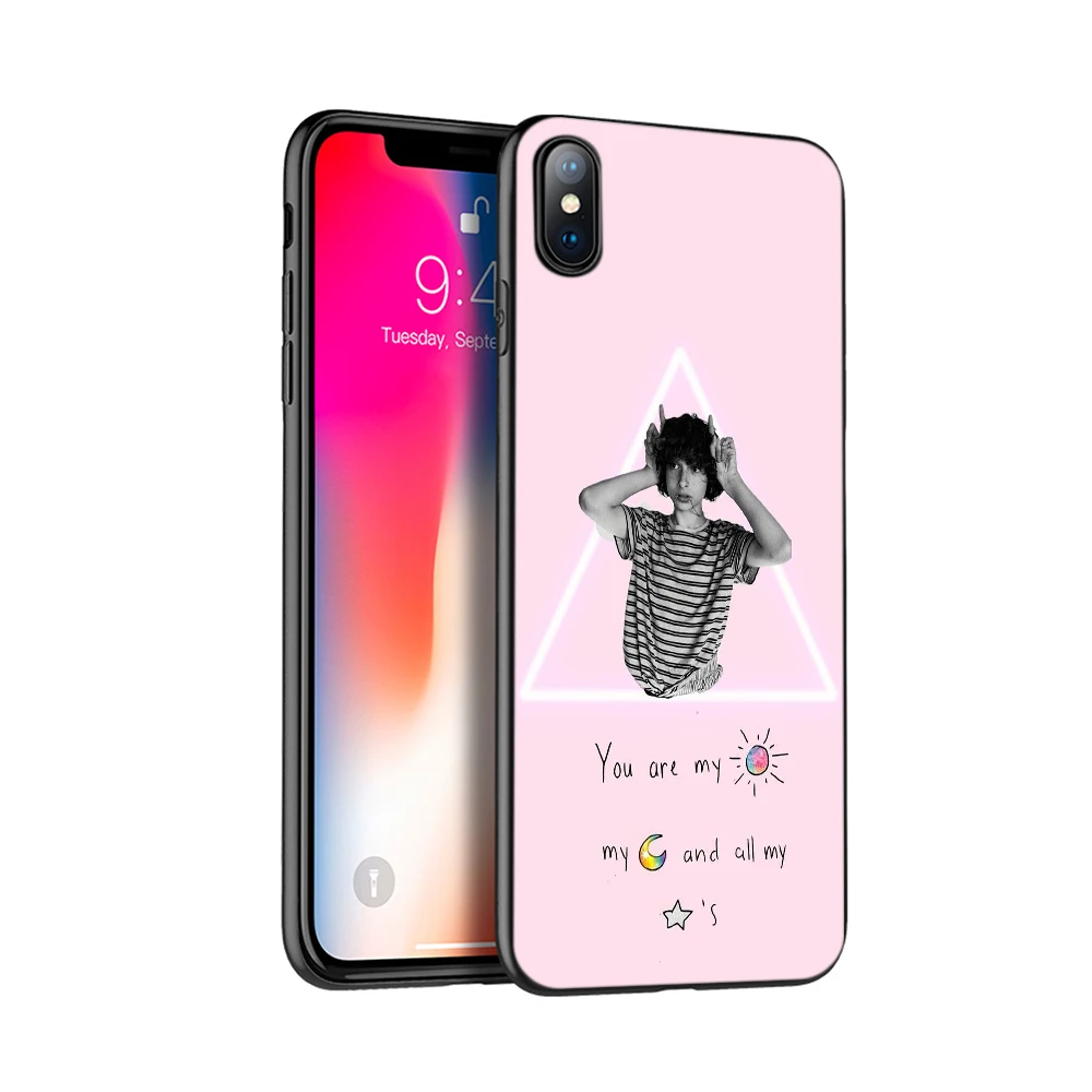 Черный чехол из ТПУ для iphone 5 5s SE 2020 6 6s 7 8 plus x 10 XR XS 11 pro MAX с Финном вольфрамом