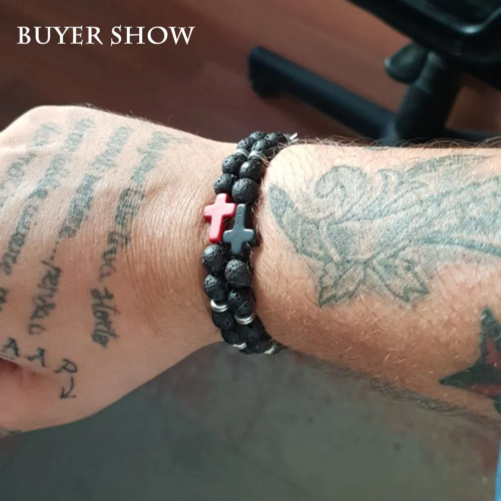 Браслет ручной работы с бусинами из лавы и натурального камня|bracelet lava stone|bead