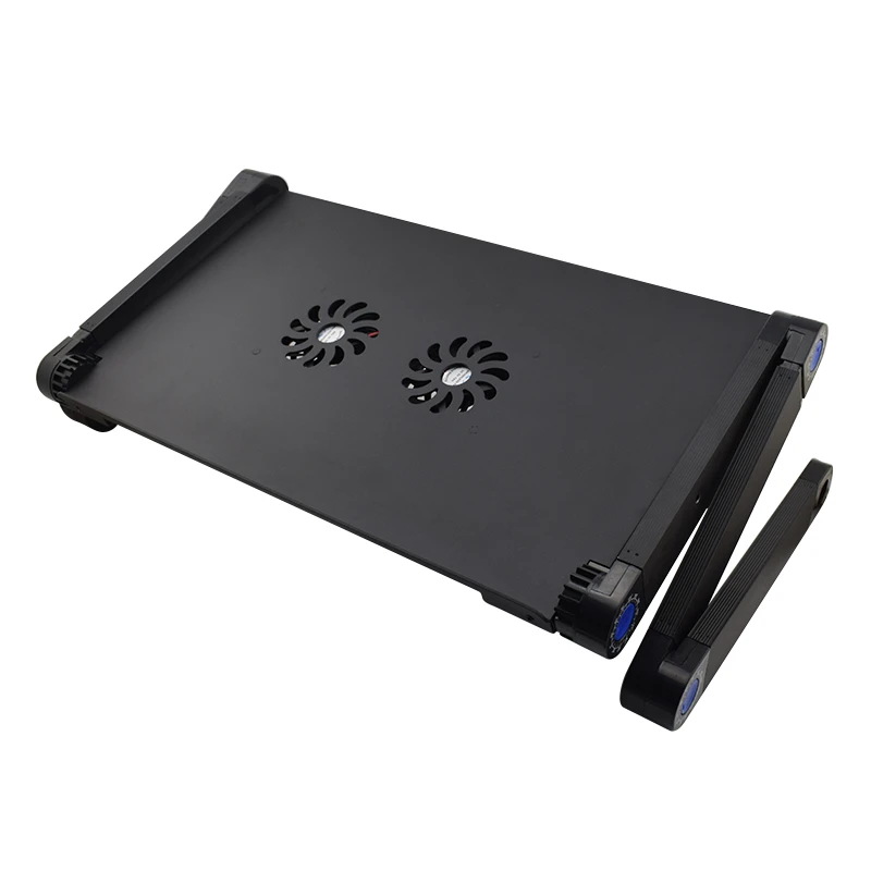 Aluminum with fan Регулируемая подставка для ноутбука из алюминиевого сплава, подставка для ноутбука с охлаждающим вентилятором, доска для мыши, подставка для кровати, дивана - Цвет: Aluminum with fan