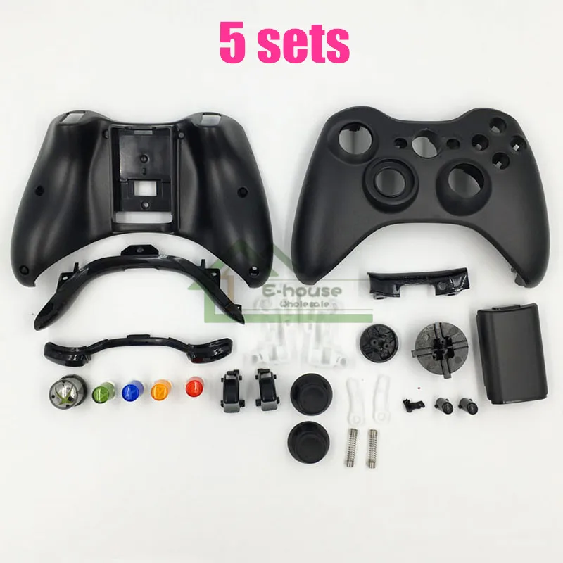 [5 компл./лот] оптовая продажа для Xbox 360 чехол с беспроводным контроллером полный