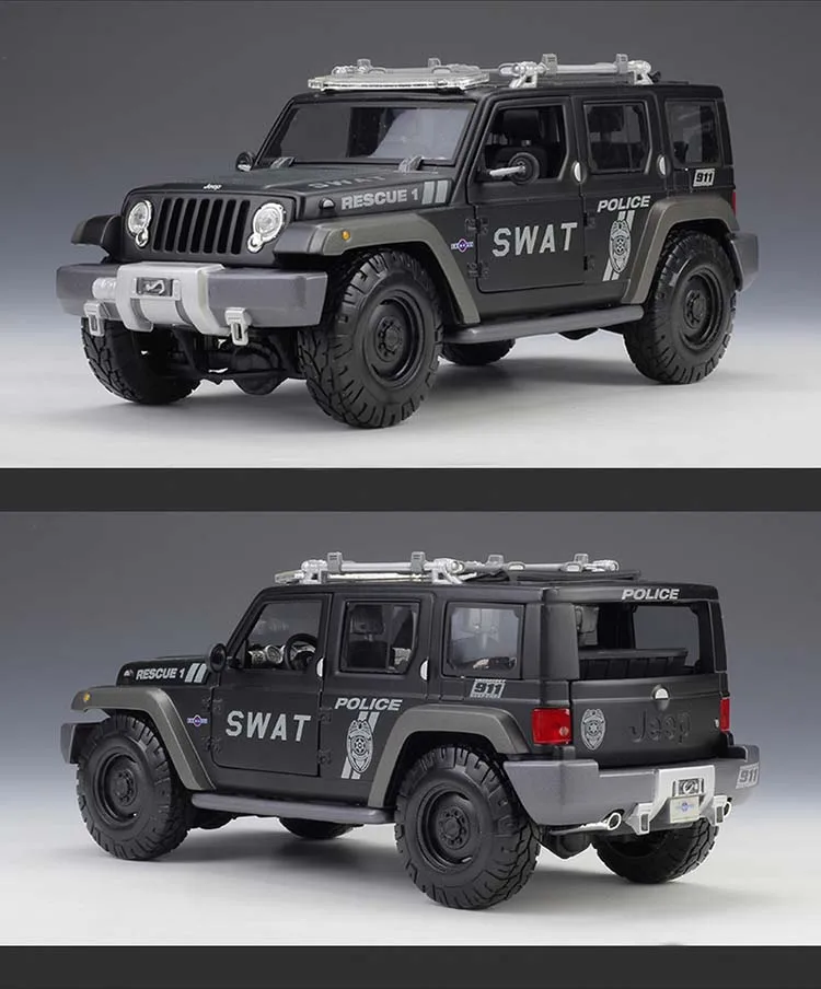 Maisto 1:18 Jeep спасения Concept(SWAT) полицейский внедорожник автомобилей литья под давлением модели автомобиля игрушки Детский подарок на день рождения Оригинальная коробка