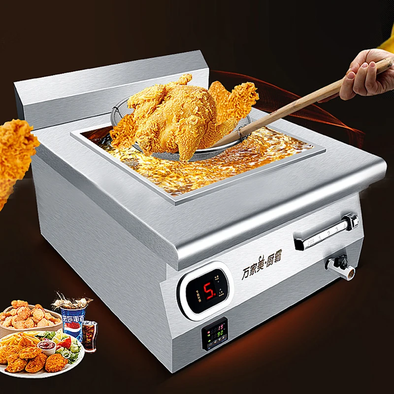 

Electric Fryer Electromagnetic Frying Stove Oven Commercial French Fries Chicken Chops Oden Cooking Fritters 20L