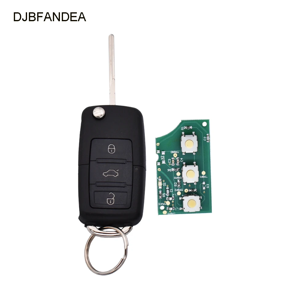 DJBFANDEA 1J0959753AH 5FA008399 10 3 кнопки дистанционного ключа автомобиля 434 МГц для VW/VolksWagen