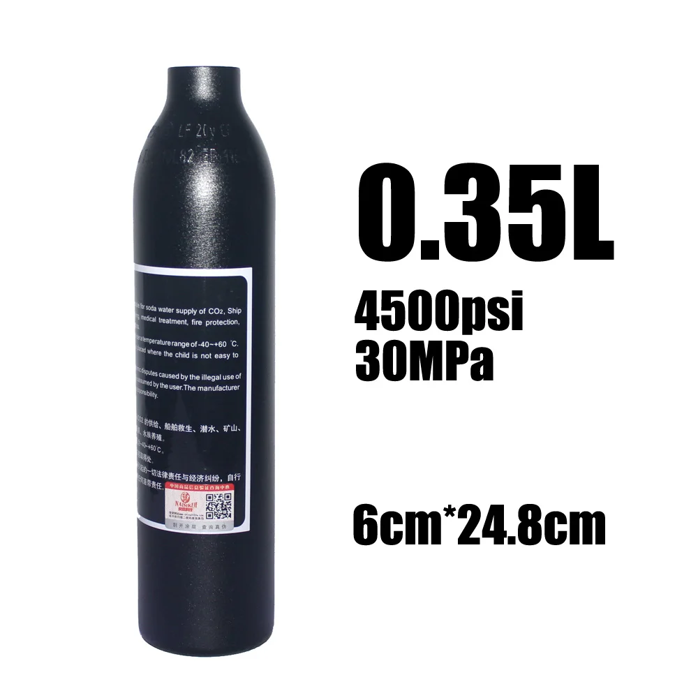 PCP Пейнтбол Airforce Airsoft HPA цилиндр M18x1.5 0.2L/0.35L/0.45L воздушный флакон 6061 бак из алюминиевого сплава 30 МПа/300 бар/4500psi
