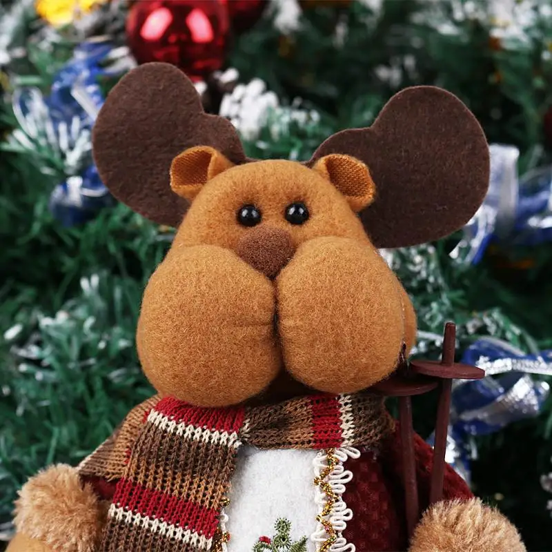 New Fashion Cute Ornament Indoor Christmas Santa Claus Snowman Deer Sitting Decoration | Дом и сад