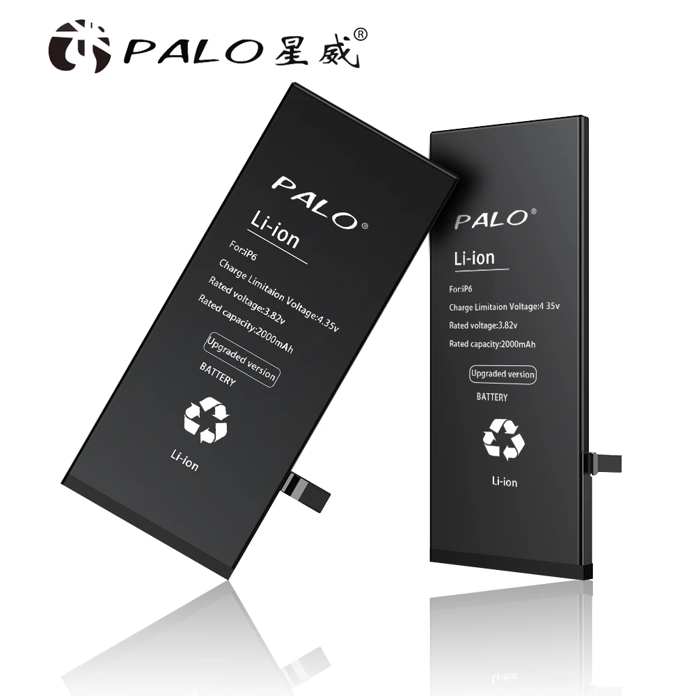 PALO аккумулятор мобильного телефона для iPhone 6S 6 полимерный аккумулятор реальная емкость 1900 мАч 2000 мАч внутренняя батарея для iPhone 6