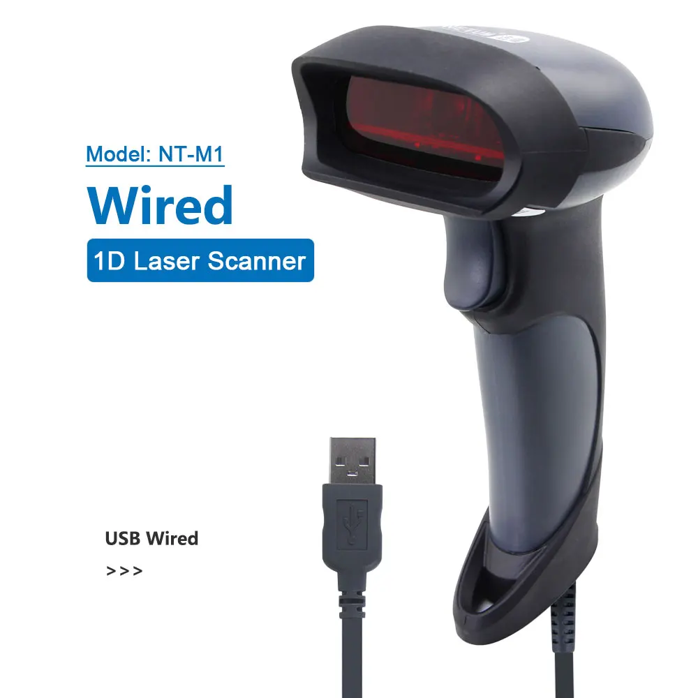 Портативный 1D лазерный сканер штрих-кода NETUM NT-M1 и NT-M3 USB CCD считыватель штрих-кодов