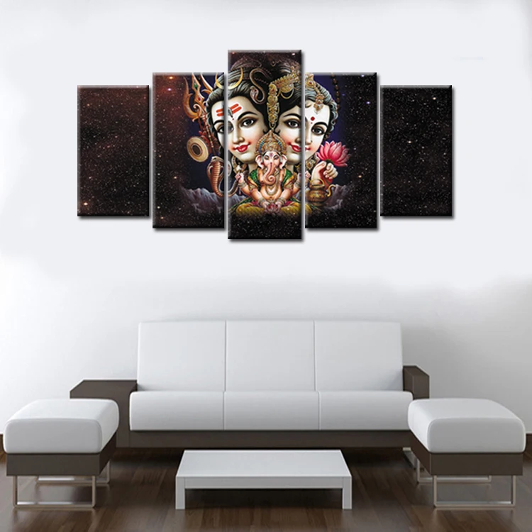 5 шт. печати Wall Art индийские Idol серии Плакат холст картины для Гостиная Настенный