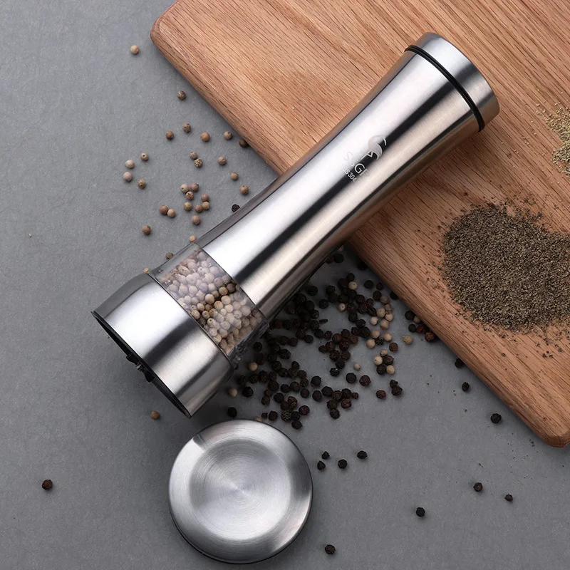 M&ampK HOME Kitchen Supplies BBQ Stainless Steel Pepper Grinder Manual Black Mill Bottle Flavor | Дом и сад