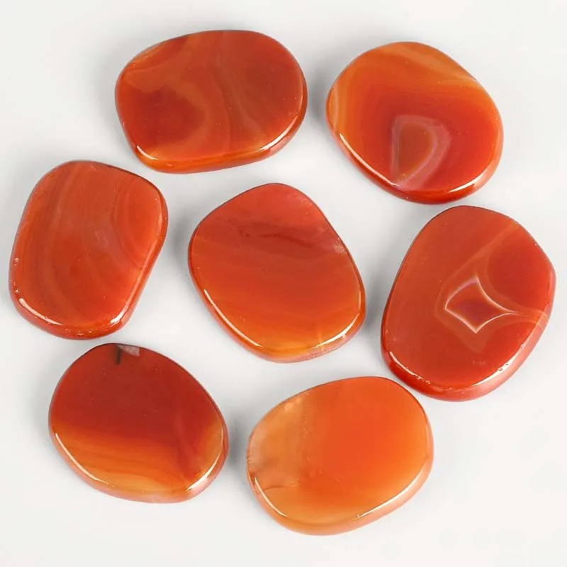 carnelian Большой Размеры 7 шт./компл. ручной работы Овальный ладони каменные минералы чакра, драгоценный камень, Исцеление Рейки изделие из хрусталя Винтаж Декор для дома подарок - Цвет: carnelian
