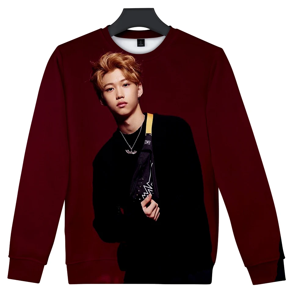 Женская/мужская толстовка с круглым вырезом Straykids Повседневная Уличная одежда 3D