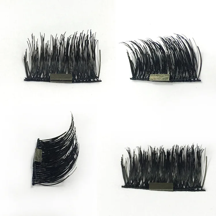 4pcs/pair Magnetic Eyelashes with 1 Magnet Half Hair Natural 3D false Handmade eyelashes False Eye Lashes HP722 | Красота и здоровье