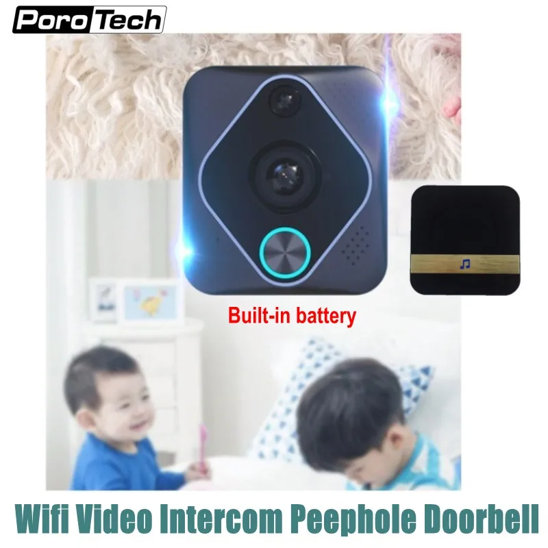X6 Wifi Smart Peephole Video Intercom Doorbell HD 1080P Camera Night Vision PIR Motion Detection APP Control For IOS Andriod