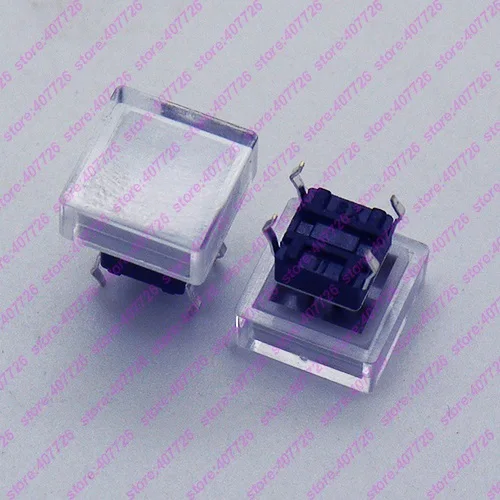 10 шт. 6*6*7,3 мм(H = 9,8 мм с 2 колпачками) 4PIN DIP& SMD Мгновенный Такт Кнопка Верхняя квадратная головка тактические ключи переключатель мини кнопка - Цвет: Switch Add Grey 2Cap