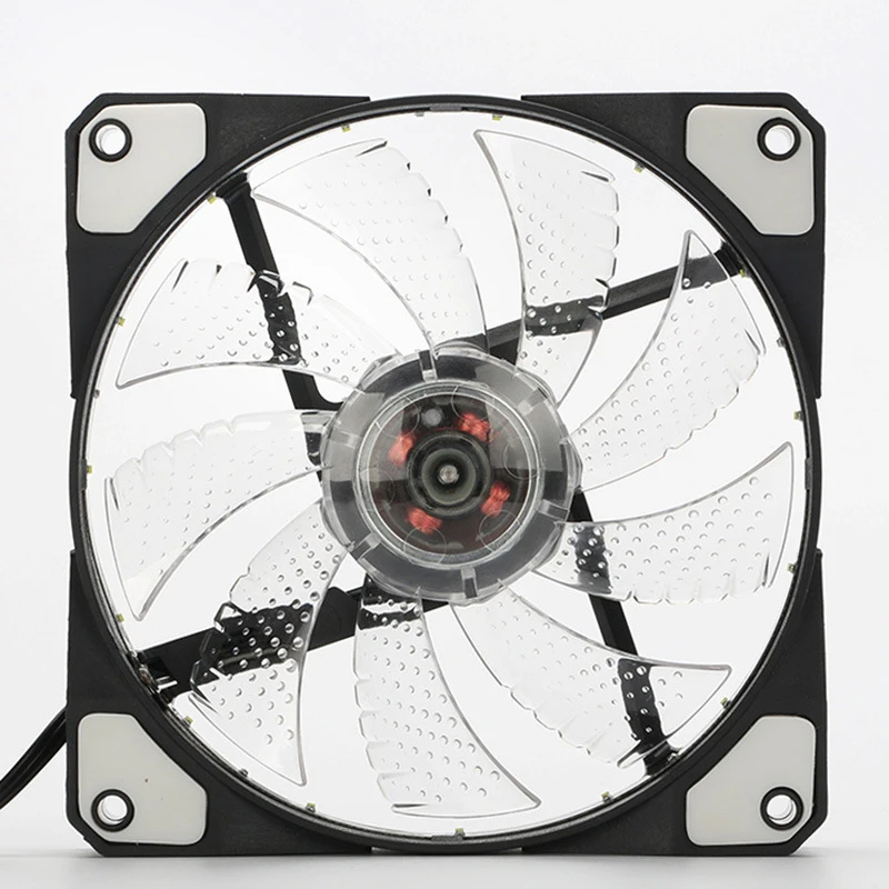 Fan Heatsink Cooler 120mm PC Computer 16dB Ultra Silent 33 LEDs Case Cooling Anti-Vibration Rubber 12CM Laptop Accessories | Компьютеры и