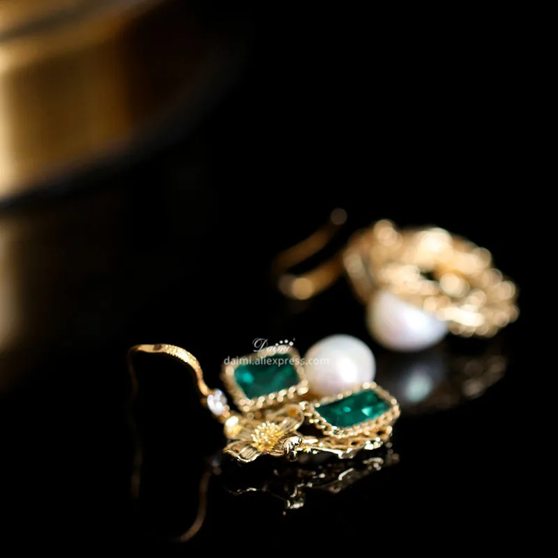 DAIMI короткие серьги с натуральным жемчугом дизайнерские ювелирные изделия