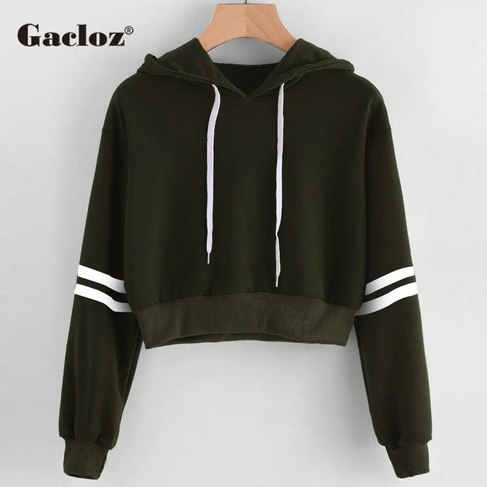 Gacloz толстовки Толстовка для женщин в полоску с длинным рукавом Пуловеры джемпер