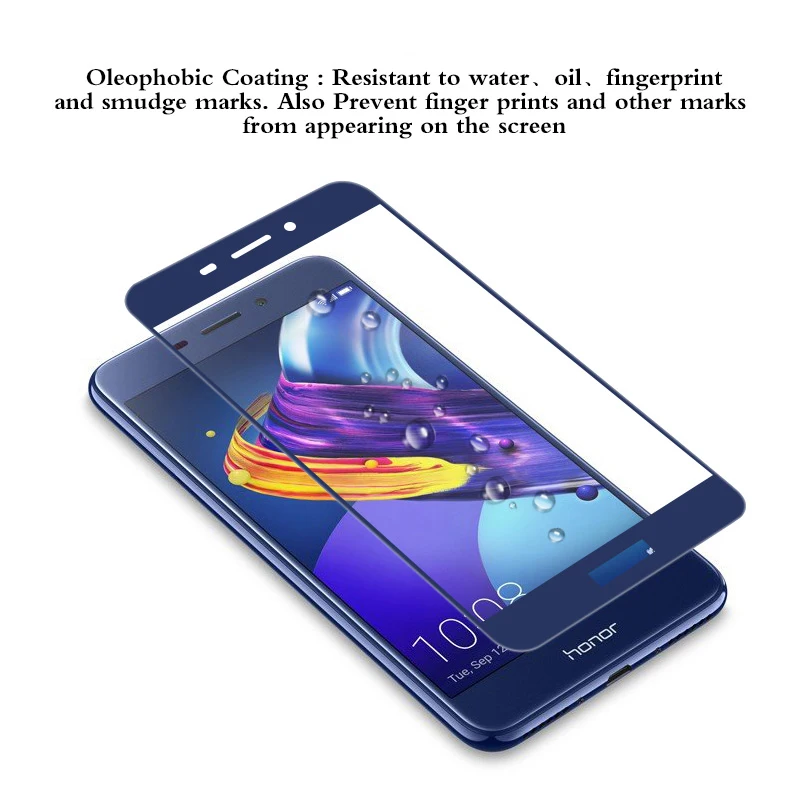 2 piezas para vidrio Huawei Honor 6C Pro Protector de pantalla de vidrio templado para Huawei Honor 6C Pro vidrio tel&eacute;fono completo pel&iacute;cula Honor V9 jugar-1
