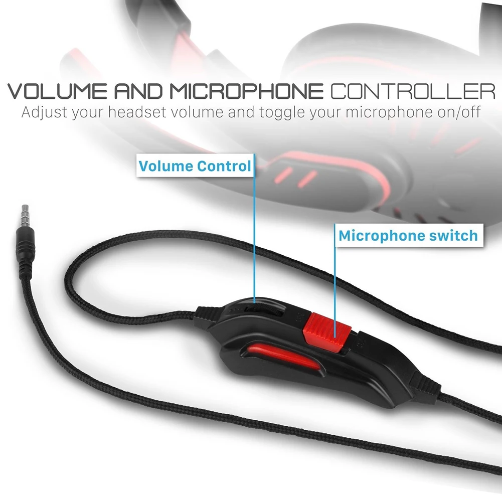 New Gaming Headset with Mic-Sound Clarity Noise Reduction Headphone LED Lights for Computer Game for PS4/XBOX-ONE