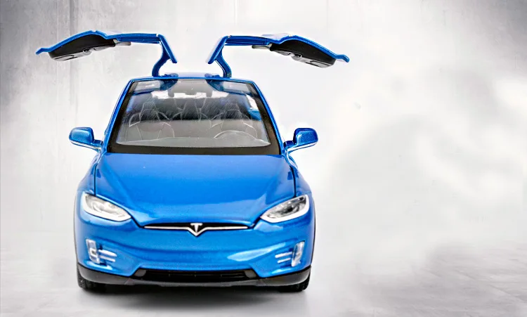 Tesla модель X S металлический литой автомобиль литой под давлением игрушечный автомобиль с откидной спинкой мигающий музыкальный подарок 1:32 игрушечный автомобиль для детей Подарки