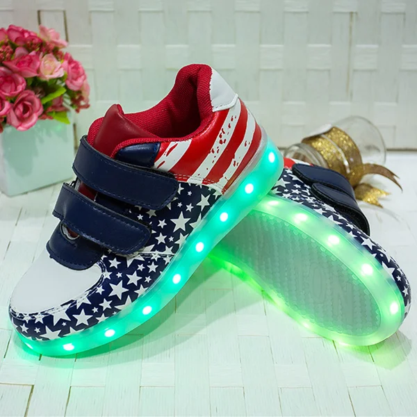 TXG02 Kid DeepBlue Модные 25-40 светодиодный Детские кроссовки Детская обувь usb зарядка с подсветкой светящиеся кроссовки для мальчиков/девочек светодиодный свет светящаяся детская обувь - Цвет: TXG02 Kid DeepBlue