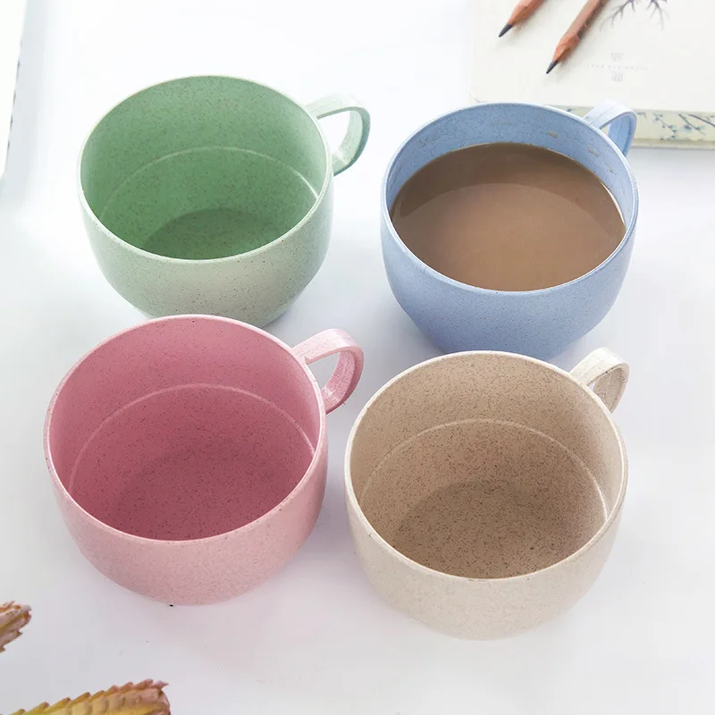 YUJIE Office Coffee Cup Eco-friendly Mouthwash Cups Wheat Straw Milk Tea Kitchen Supplies Children Water | Дом и сад