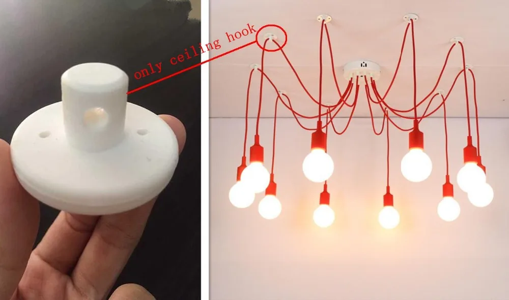 10 шт./лот черно белая люстра 2 цвета детали подвесной лампы бесплатная