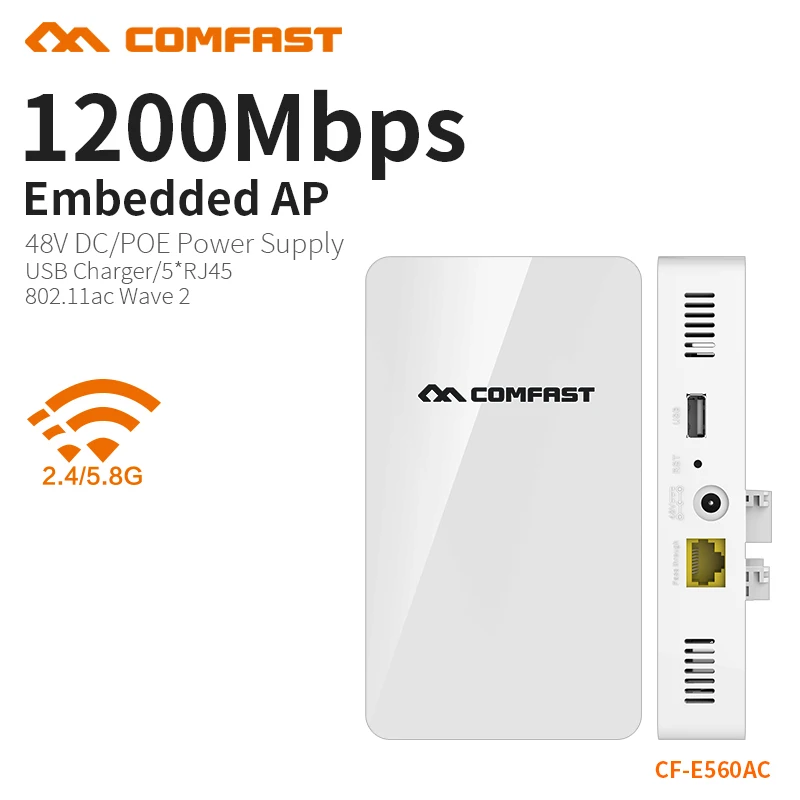 Настенный роутер COMFAST 1200Mbs 2 4 ГГц 5 8 двухдиапазонный беспроводной Wi Fi Wave2 точка