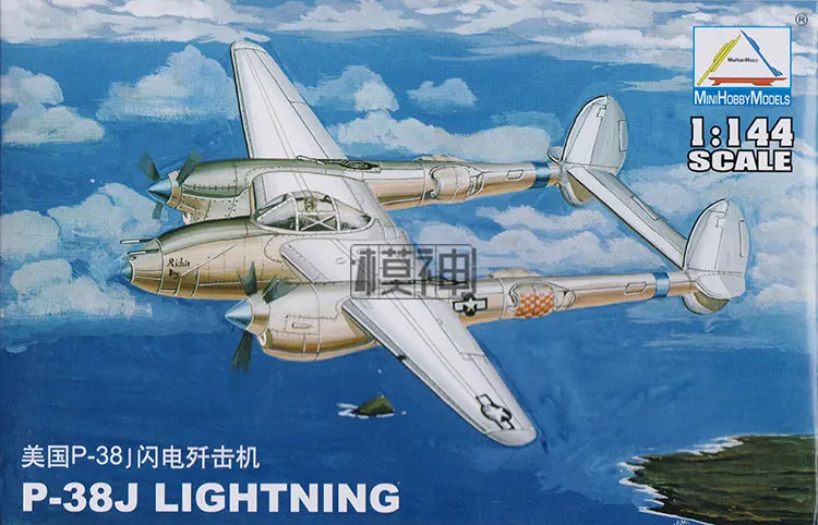80401 USA P-38J 1: 144 Истребитель Военный пластиковый сборный самолет модель 25 видов на выбор - Цвет: 80401 USA P-38J