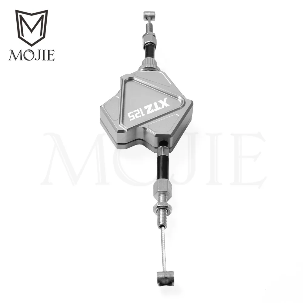 Gray Аксессуары для мотоциклов CNC алюминиевый трюк рычаг сцепления XTZ125 простая кабельная система для Yamaha XTZ125 XTZ 125 - Цвет: Gray