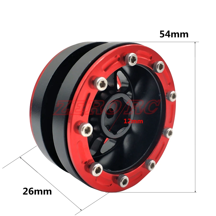 Металлическое колесо для ROCK CRAWLER 1 9 дюйма Beadlock AXIAL SCX10 TRX 4 9SCX10 II JEEP RC CAR шт.|Детали и