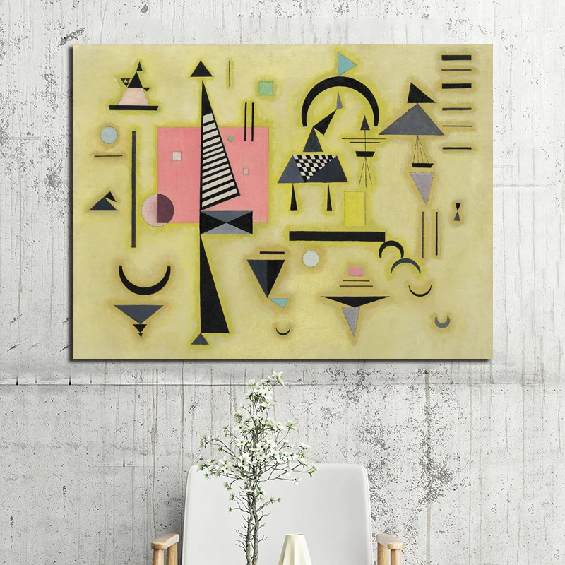 Василис кандинскис решительная Роза минималистский настенный художественный