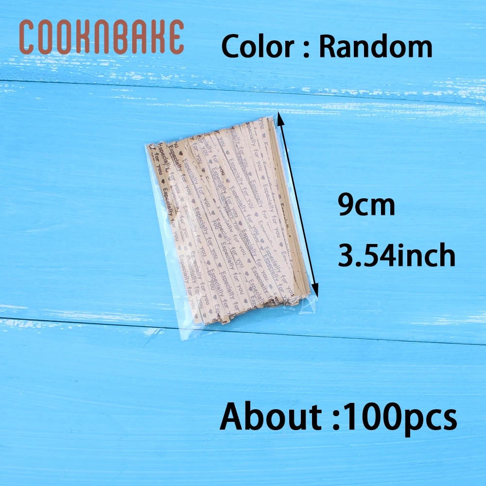 CDY-190 COOKNBAKE палочки леденцы конфеты леденцы сладкие печенья мешки для пирожных для упаковки сахара леденцы твист Галстуки Бумажные палочки для шоколада - Цвет: CDY-190