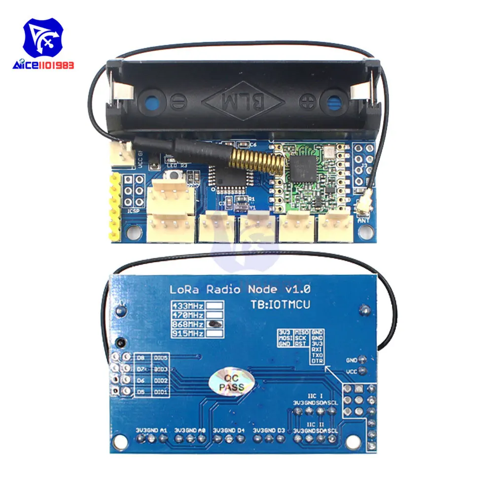Node v1.0 868MHz RoLa SX1278 радио узел v1.0/v2.0 433 МГц/868 МГц/915 МГц ATmega328P RFM98 2,4G беспроводной модуль расширения спектра антенна для Arduino - Цвет: Node v1.0 868MHz