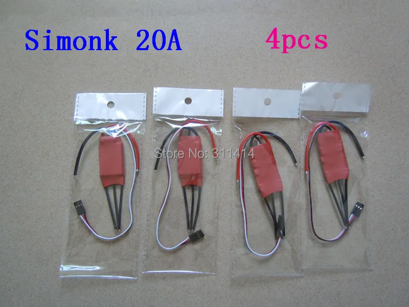 4 шт./лот Simonk 10A 12A 15A 20A 30A прошивка электронный регулятор скорости ESC для