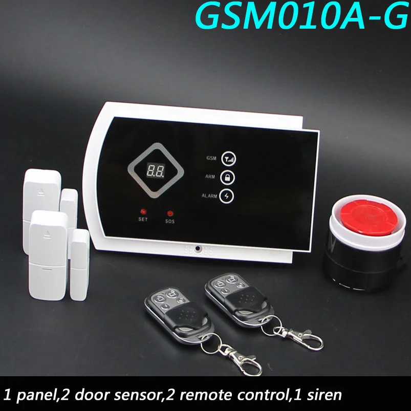 GSM010AG Голосовая подсказка Беспроводная/Проводная SMS GSM сигнализация домашняя автоматическая система безопасности s с PIR/дверной сигнализацией датчик приложение устройство управления Комплект - Цвет: GSM010AG