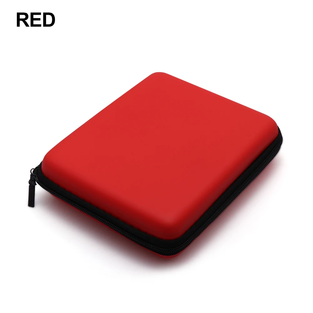 RED 1 шт. многофункциональный чехол для кабеля, чехол для путешествий, чехол для хранения игровых карт, Противоударная коробка, защитная сумка на молнии для nintendo для 2D - Цвет: RED
