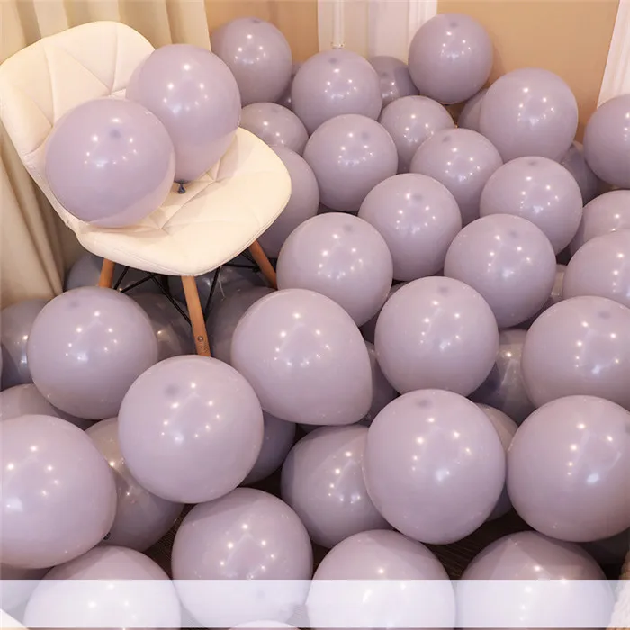 2.2g Macaron D2 Grey 10 шт 12 дюймов 2,2 г молочно-белый латексный шар надувной воздушный шар детский день рождения шарики для свадебного украшения поплавок - Цвет: 2.2g Macaron D2 Grey