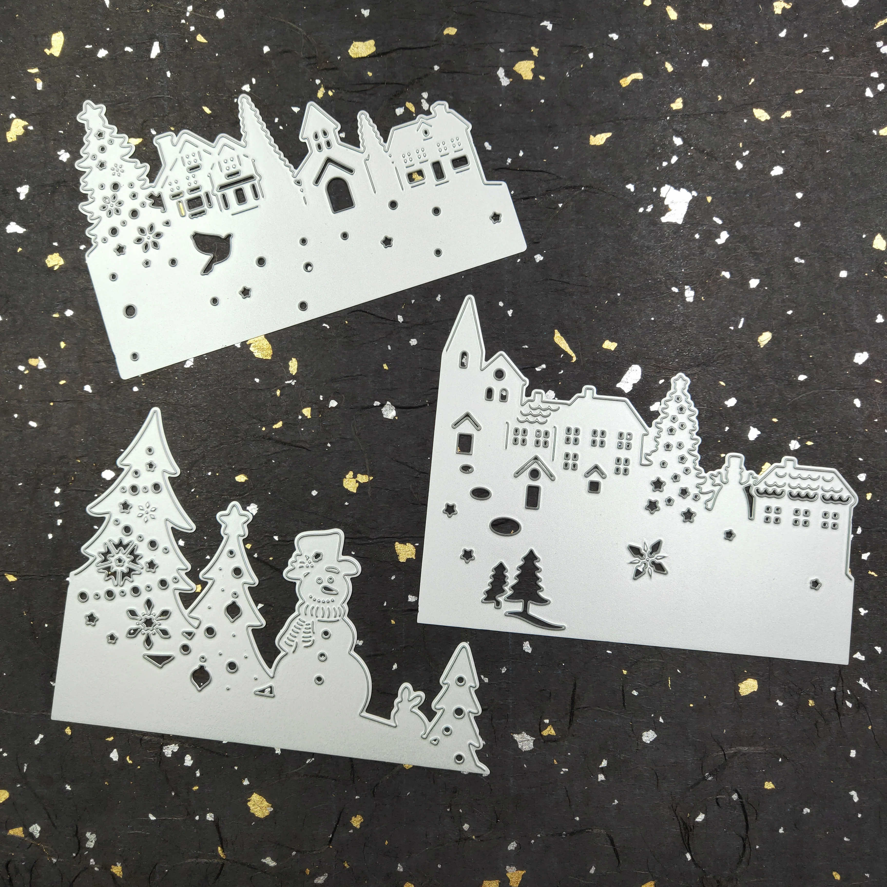 Рождественская поздравительная открытка металлические Вырубные штампы