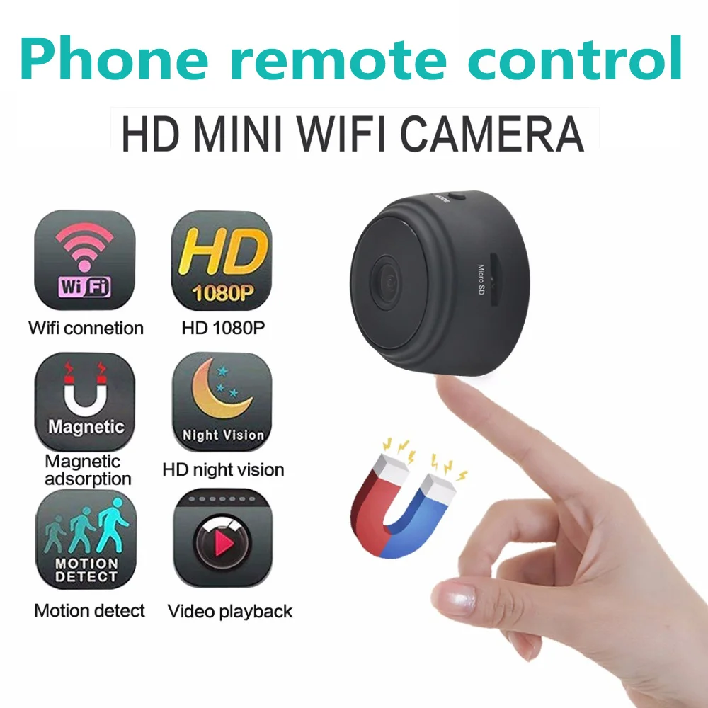 HD Micro wifi мини-камера ночного видения IP/AP Домашняя безопасность видео камера для велосипеда DV DVR магнитный зажим Поддержка Скрытая TF карта