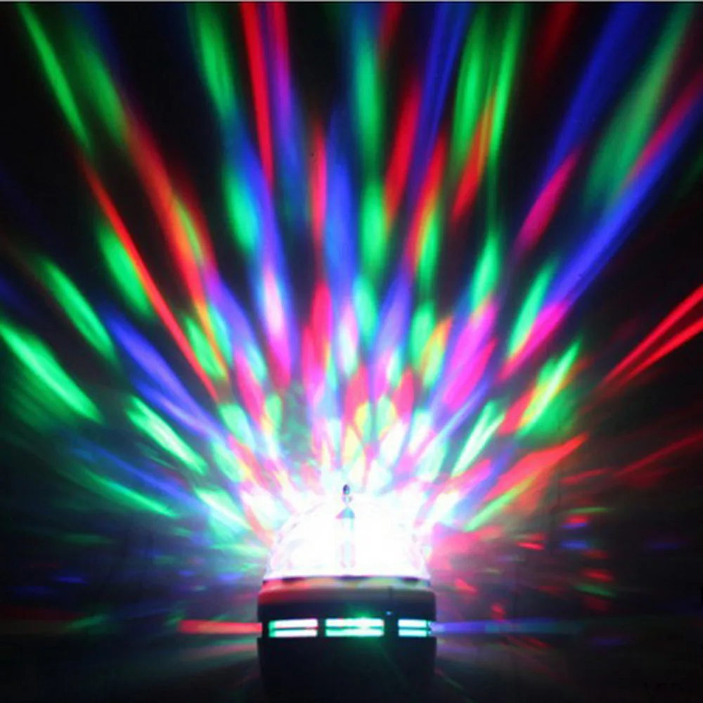 Новая мода 2018 2 шт цветная вращающаяся сценическая светодиодная лампа мигающая